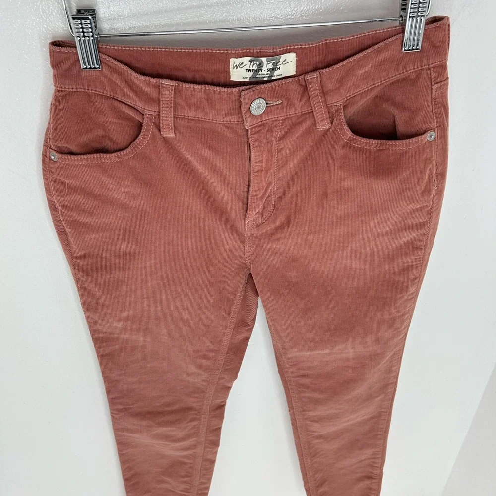 We the Free Corduroy Skinny Pant Size 27 Raw Hem Modern Mauve‎ Boho Chic Classic
